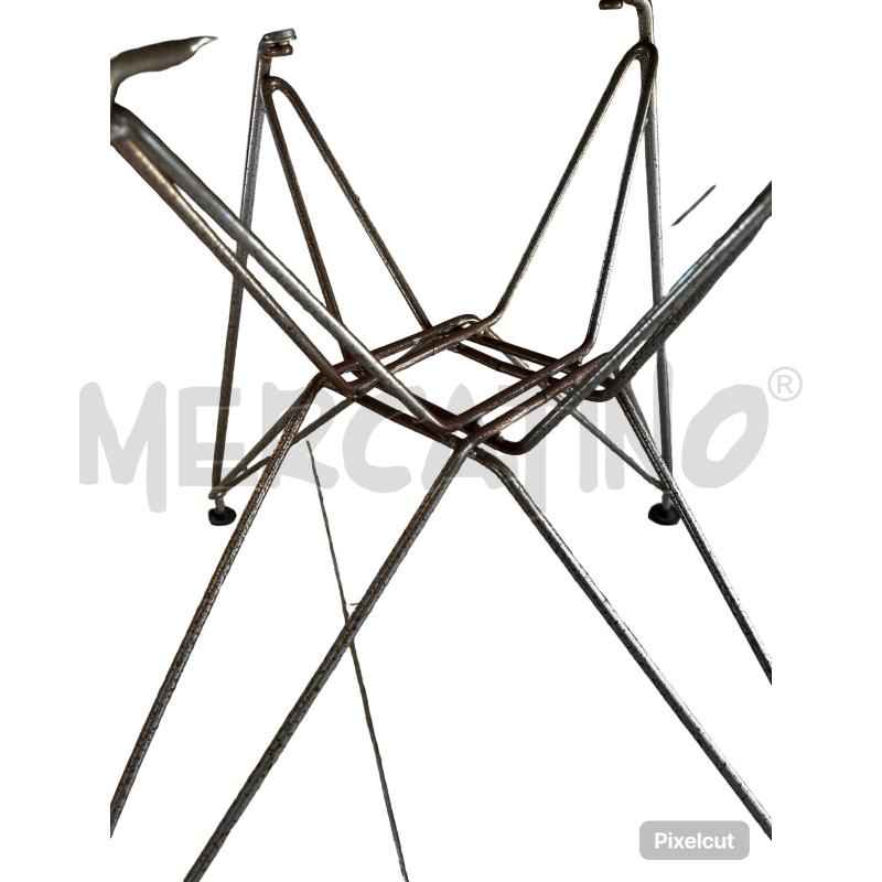 SEDIA DESIGN STILE VITRA EAMES PLASTIC GRIGIA | Mercatino dell'Usato Osasco 5