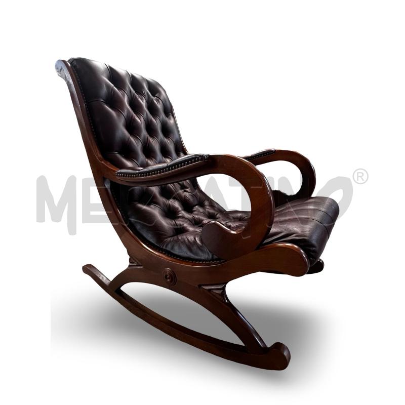 SEDIA DONDOLO CHESTERFIELD IN PELLE FINE ANNI 60 | Mercatino dell'Usato Osasco 2