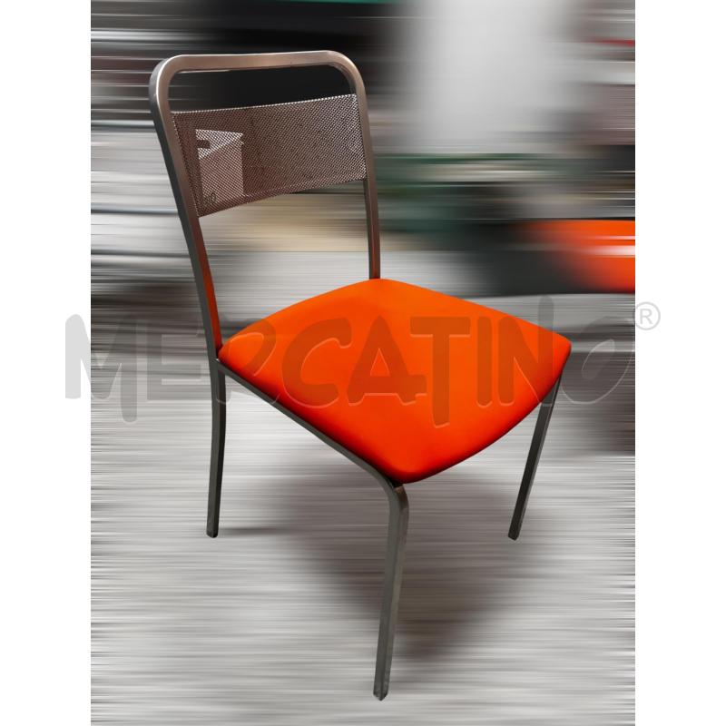 SEDIE CALLIGARIS ARANCIONI PZ.4 DA SISTEMARE  | Mercatino dell'Usato Osasco 1