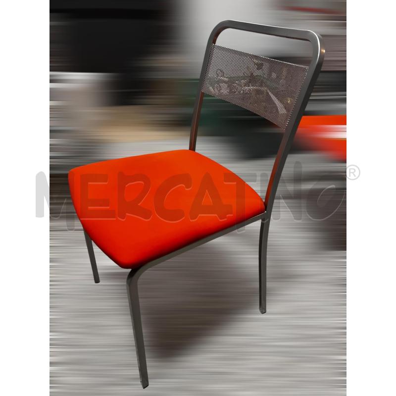 SEDIE CALLIGARIS ARANCIONI PZ.4 DA SISTEMARE  | Mercatino dell'Usato Osasco 2