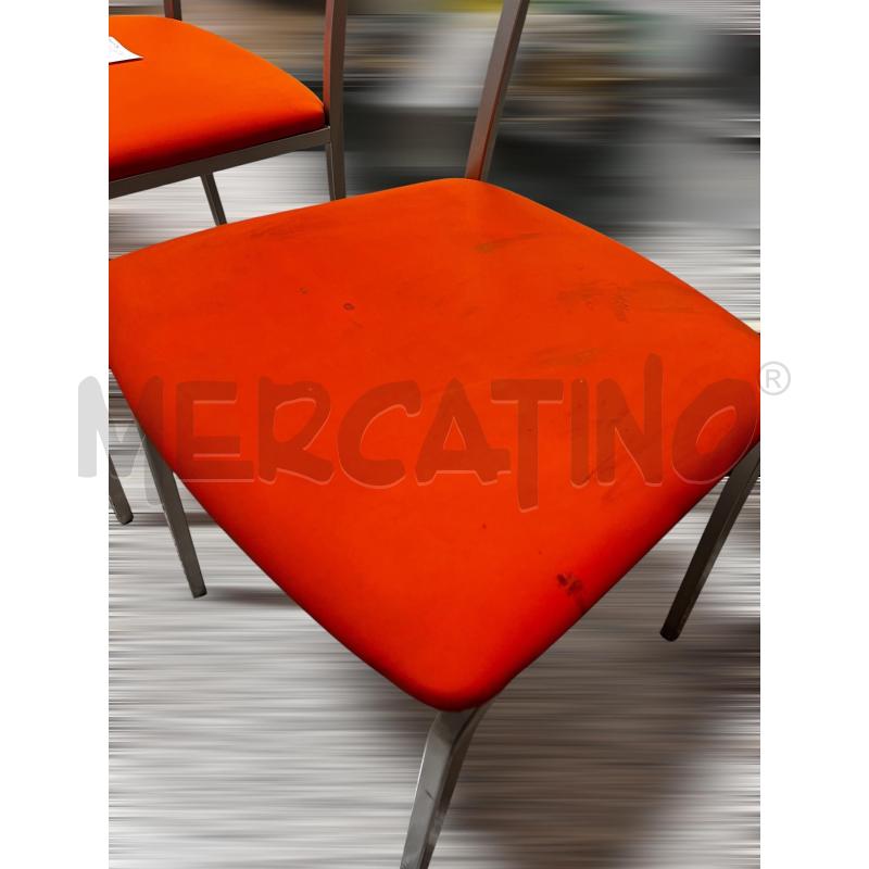 SEDIE CALLIGARIS ARANCIONI PZ.4 DA SISTEMARE  | Mercatino dell'Usato Osasco 4