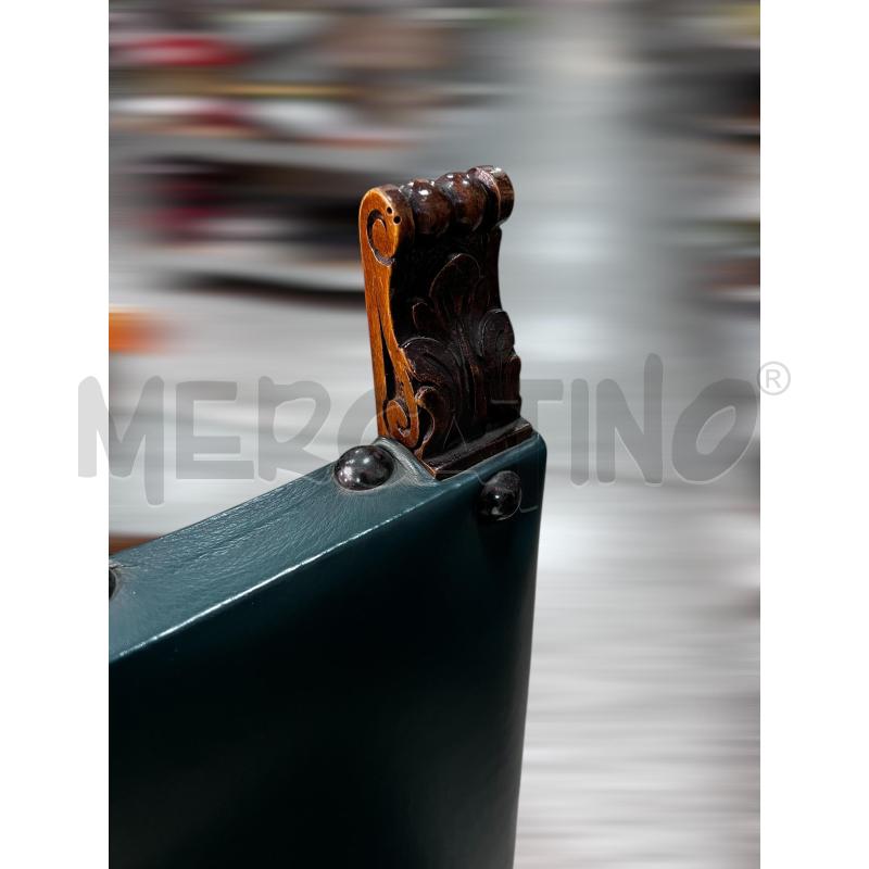 SEDIE IN LEGNO E SIMILPELLE VERDE 2 PZ  | Mercatino dell'Usato Osasco 4