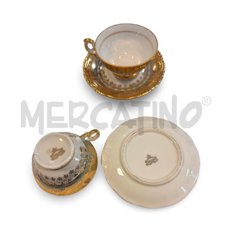 SERVIZIO CAFFÈ BAVARIA PZ.12 BIANCO AZZURRO DORATO | Mercatino dell'Usato Osasco 2
