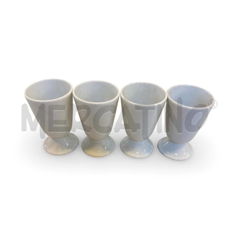 SERVIZI PZ. 4 BICCHIERI IN CERAMICA DI LIMOGES FRANCE CARROZZE DIPINTE ALTEZZA 10 | Mercatino dell'Usato Osasco 4