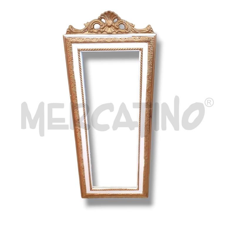 SPECCHIO 35X90 CM BIANCO E DORATO  | Mercatino dell'Usato Osasco 1