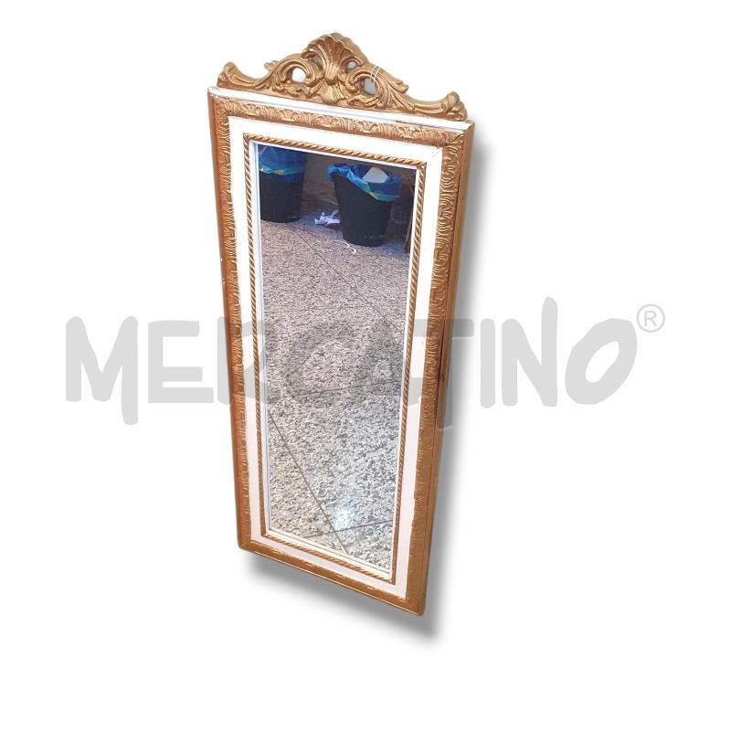 SPECCHIO 35X90 CM BIANCO E DORATO  | Mercatino dell'Usato Osasco 2