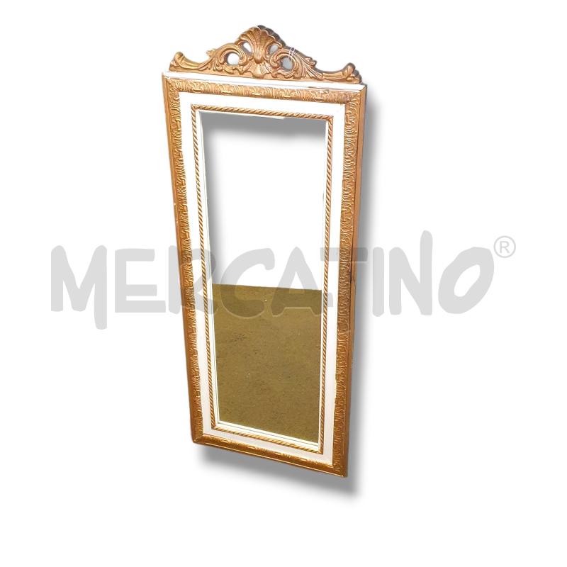 SPECCHIO 35X90 CM BIANCO E DORATO  | Mercatino dell'Usato Osasco 3