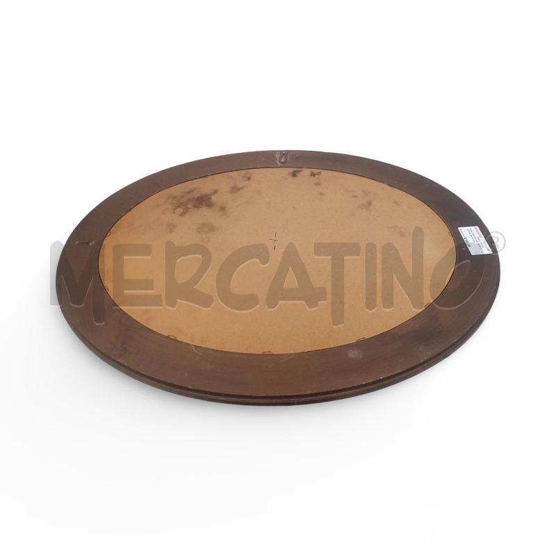 SPECCHIO OVALE ARTE POVERA 75X62 CM | Mercatino dell'Usato Osasco 3