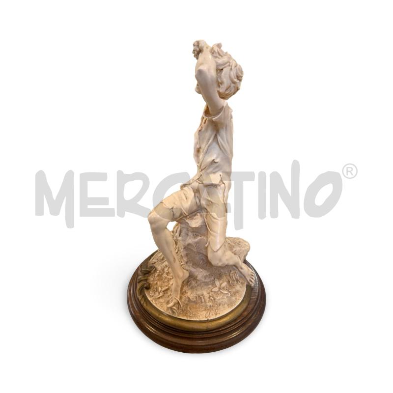 STATUA GIUSEPPE ARMANI GIOVANE PASTORE BASE LEGNO | Mercatino dell'Usato Osasco 2