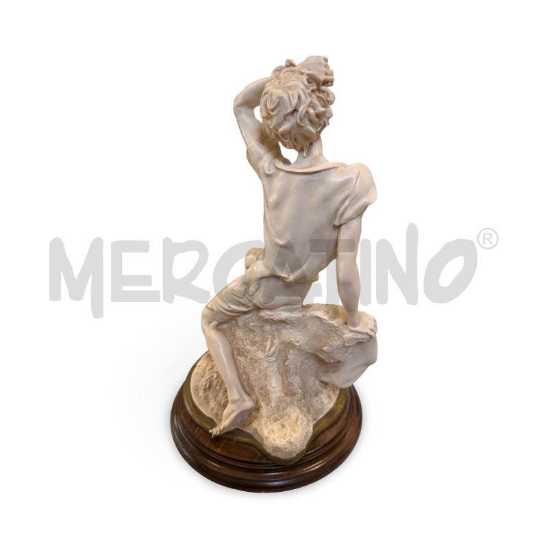 STATUA GIUSEPPE ARMANI GIOVANE PASTORE BASE LEGNO | Mercatino dell'Usato Osasco 3