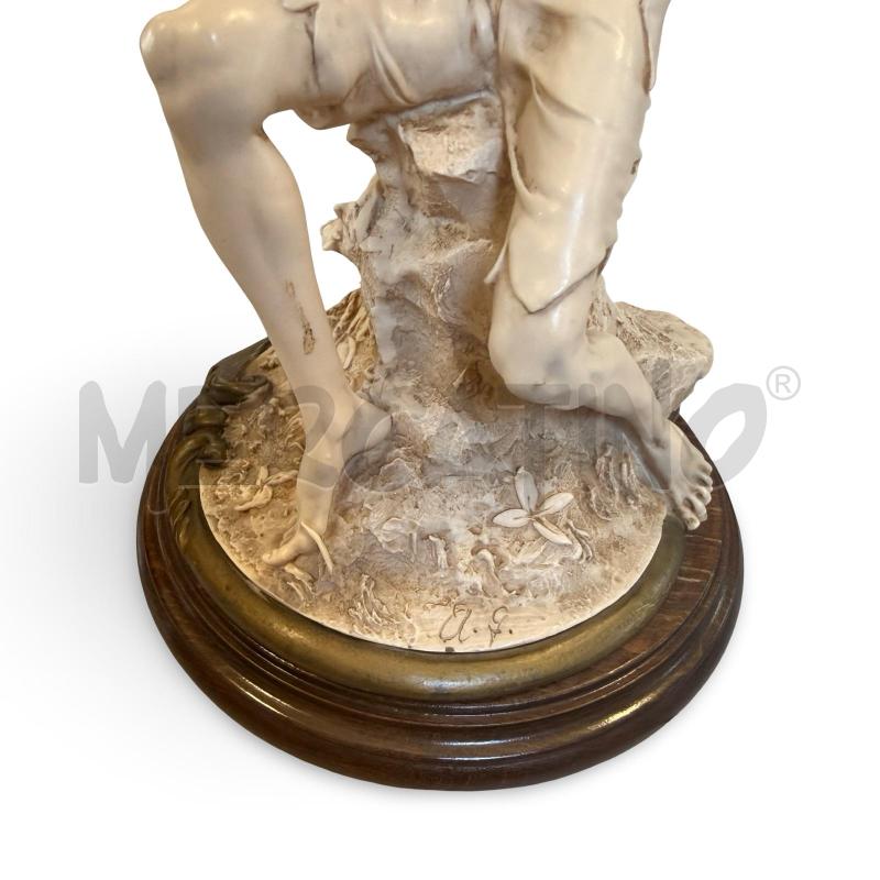 STATUA GIUSEPPE ARMANI GIOVANE PASTORE BASE LEGNO | Mercatino dell'Usato Osasco 4