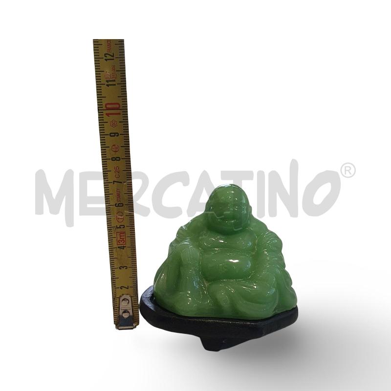 STATUETTA BUDDAH DI GIADA VERDE CON BASE 6X7 CM | Mercatino dell'Usato Osasco 3