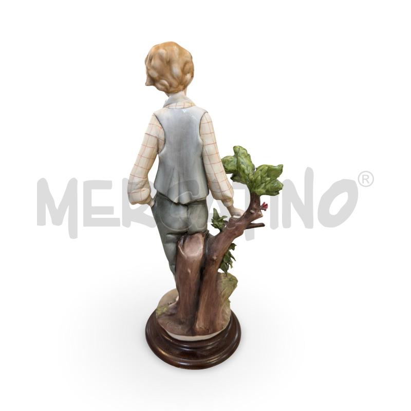 STATUETTA CAPODIMONTE BARBETTA GIOVANE CON PIANTA DA REVISIONARE | Mercatino dell'Usato Osasco 4