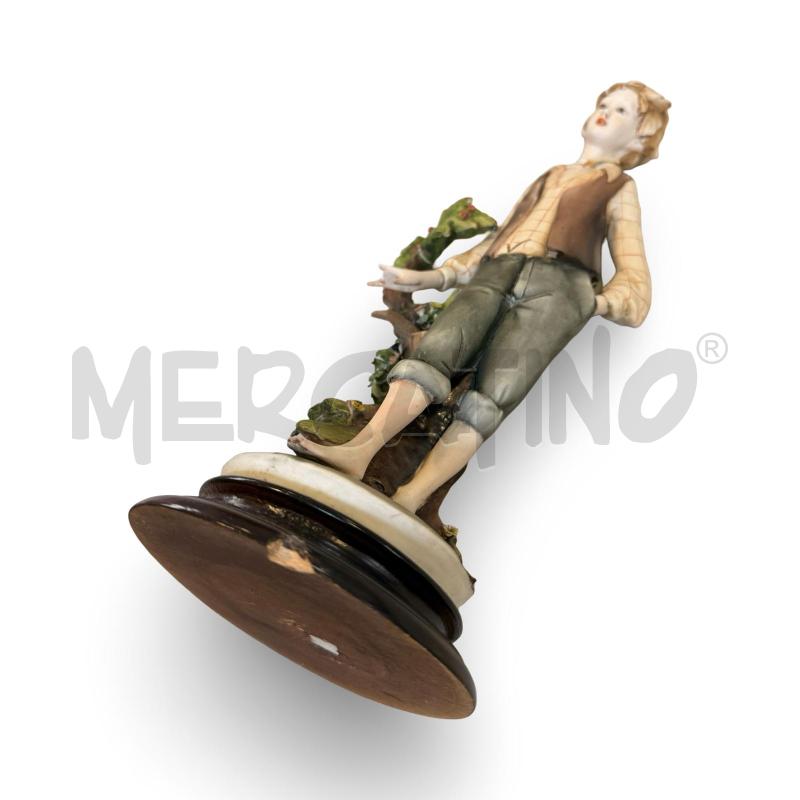 STATUETTA CAPODIMONTE BARBETTA GIOVANE CON PIANTA DA REVISIONARE | Mercatino dell'Usato Osasco 5