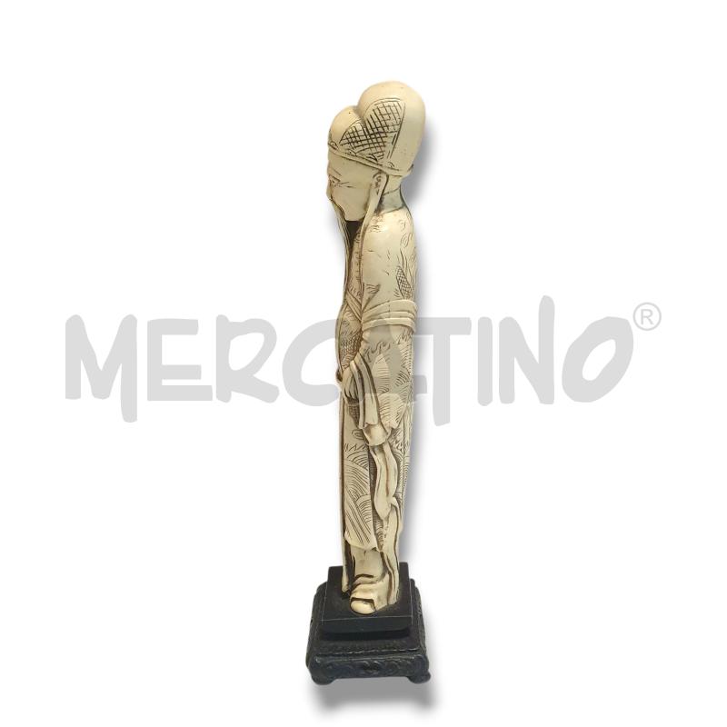 STATUETTA CINESE SAGGIO CON BASTONE  | Mercatino dell'Usato Osasco 2