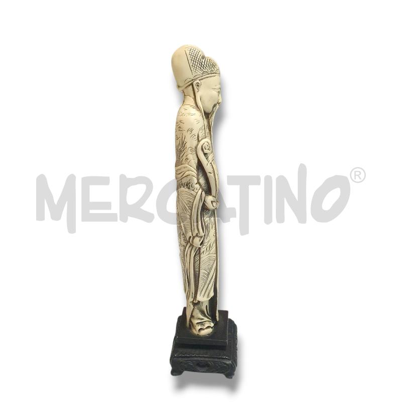 STATUETTA CINESE SAGGIO CON BASTONE  | Mercatino dell'Usato Osasco 3