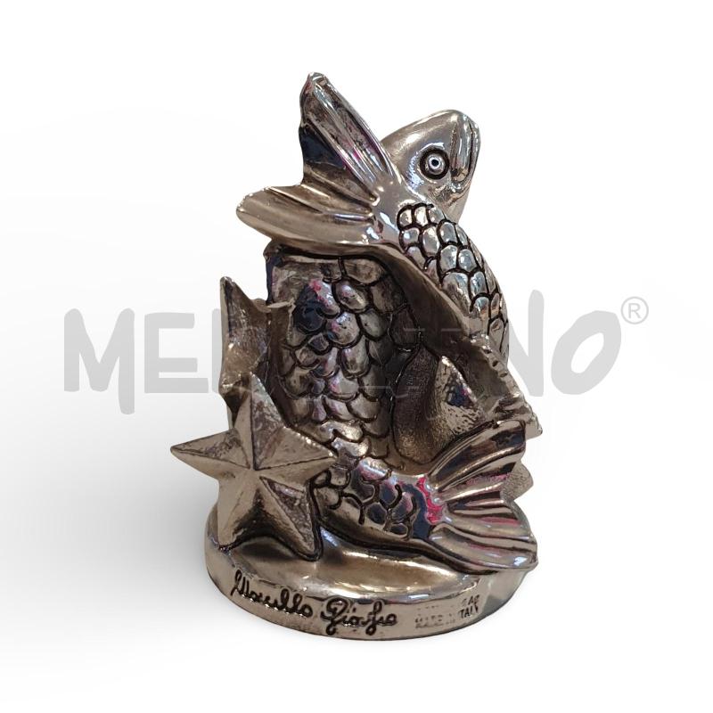 STATUETTA PESCI SILVER FIRMATA MARCELLO GIORGIO 7X5 CM | Mercatino dell'Usato Osasco 2