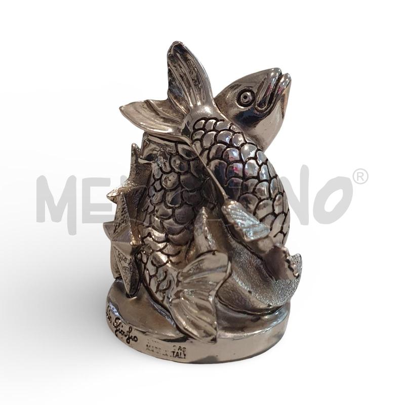 STATUETTA PESCI SILVER FIRMATA MARCELLO GIORGIO 7X5 CM | Mercatino dell'Usato Osasco 3