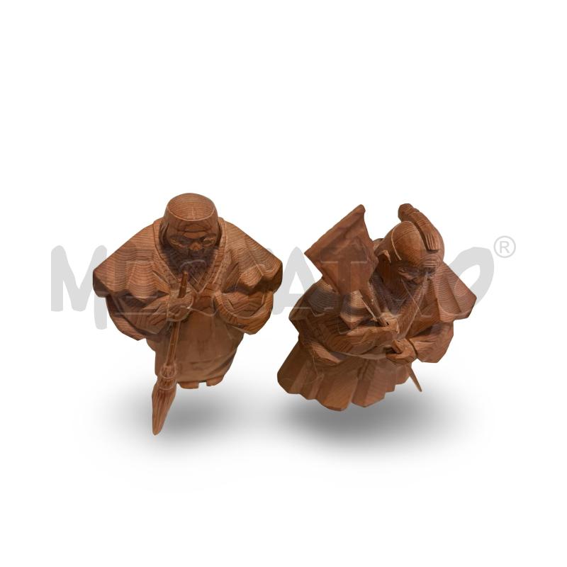 STATUETTE PZ.2 GIAPPONESI LEGNO | Mercatino dell'Usato Osasco 3