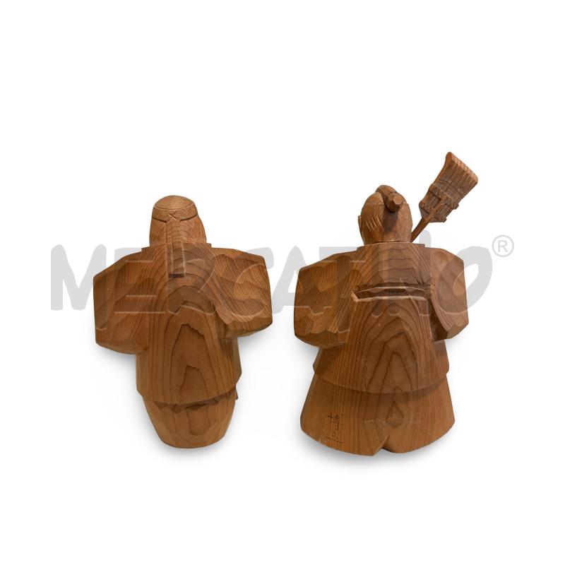 STATUETTE PZ.2 GIAPPONESI LEGNO | Mercatino dell'Usato Osasco 4