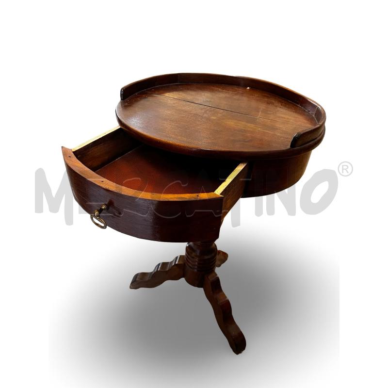 TAVOLINO STILE LIBERTY RESTAURATO ANNI 90 DIAMETRO 50 ALTEZZA 75 CM | Mercatino dell'Usato Osasco 3