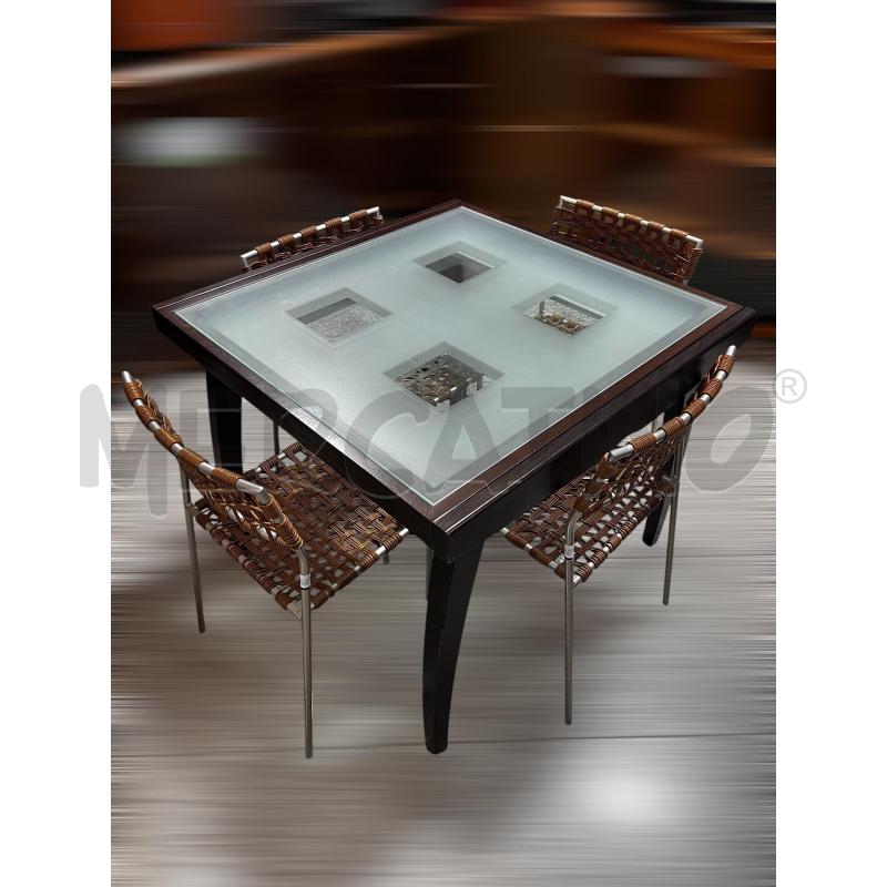 TAVOLO CALLIGARIS QUADRATO ALLUNGABILE C/4 SEDIE  | Mercatino dell'Usato Osasco 2