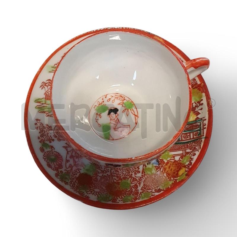 TAZZE PZ. 6 +ZUCCHERIERA GIAPPONESE ROSSO GHEISHA | Mercatino dell'Usato Osasco 3