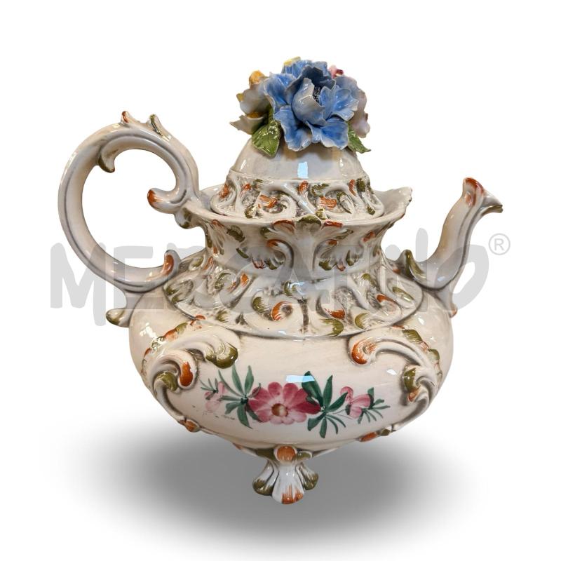 TEIERA CERAMICA BASSANO FIORI IN RILIEVO | Mercatino dell'Usato Osasco 1