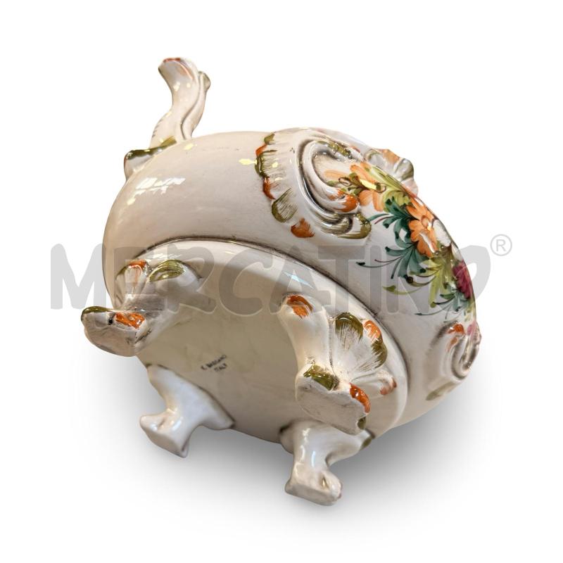 TEIERA CERAMICA BASSANO FIORI IN RILIEVO | Mercatino dell'Usato Osasco 5