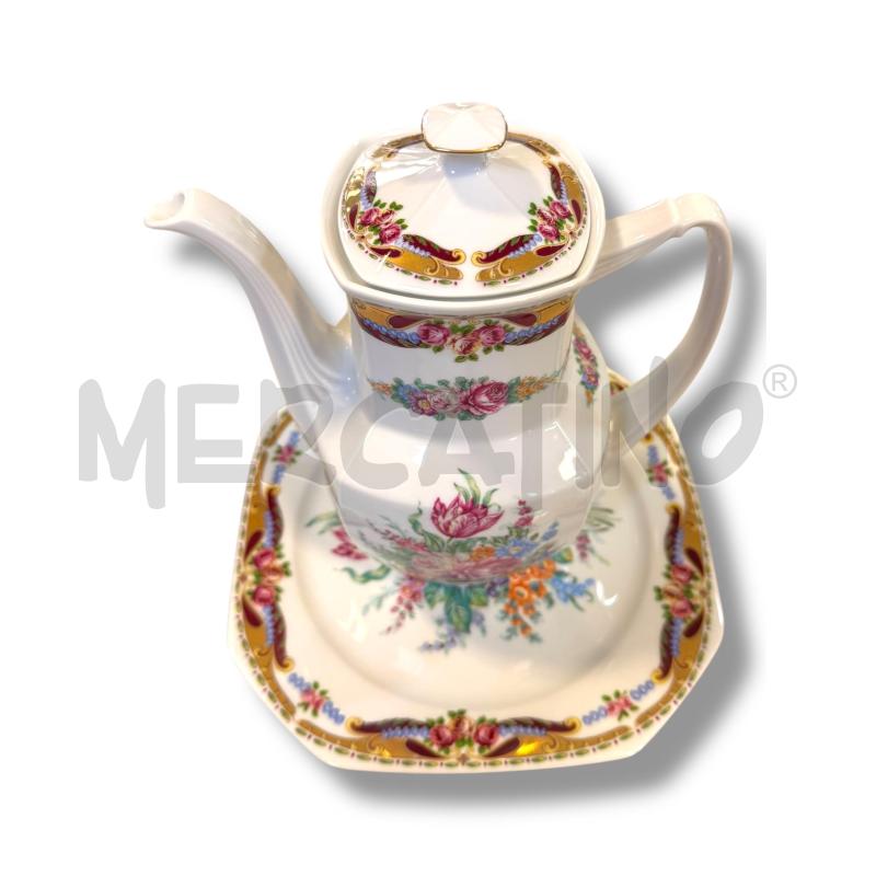 TEIERA LIMOGES VIZAVI CON PIATTO DECORI FIORI | Mercatino dell'Usato Osasco 2