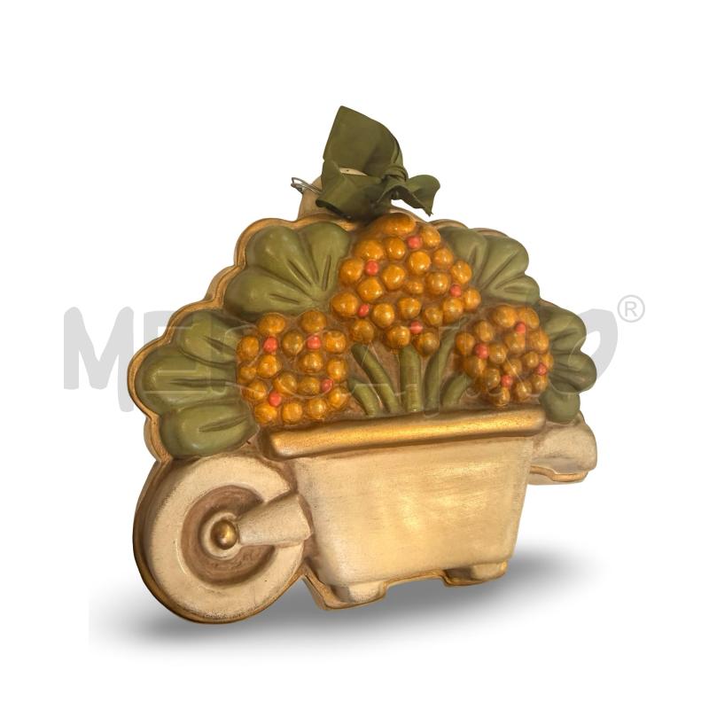 THUN FORMELLA CARRIOLA CON FIORI GIALLI 20X20 CM | Mercatino dell'Usato Osasco 1