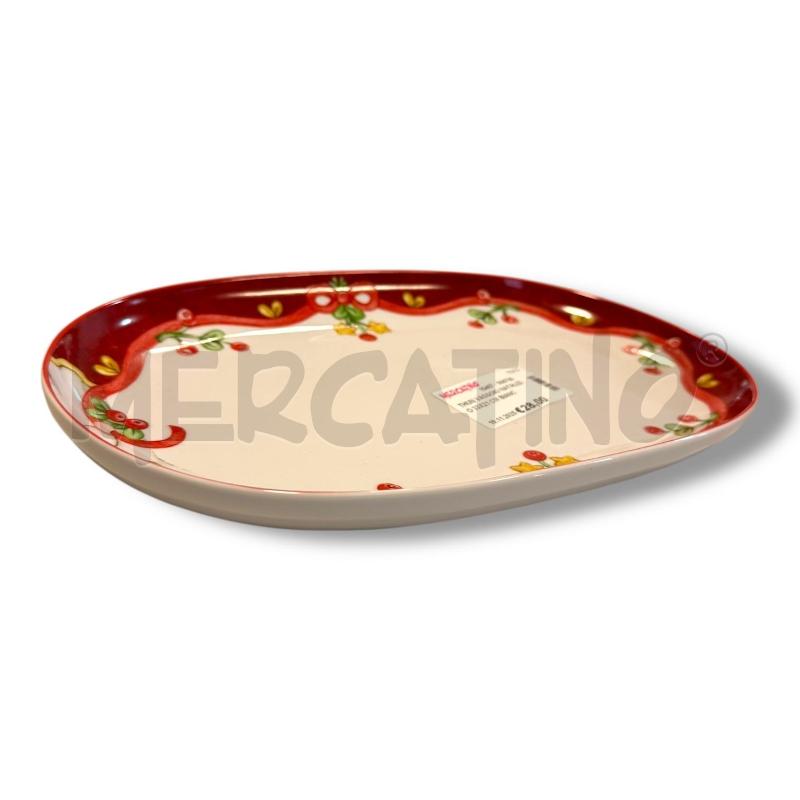 THUN VASSOIO NATALIZIO 33X21 CM BIANCO BANDA ROSSA | Mercatino dell'Usato Osasco 2