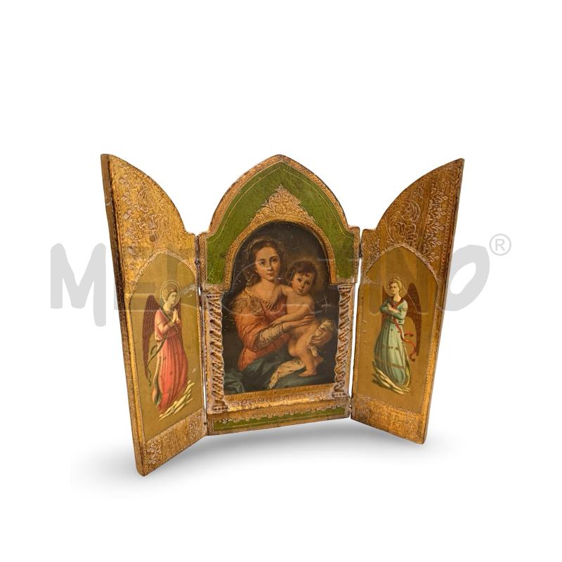 TRITTICO DEVOZIONALE DA TAVOLO ALTEZZA 22 CM STILE GOTICO  | Mercatino dell'Usato Osasco 1