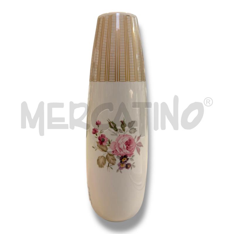 VASO BAVARIA ROSE BORDO DORATO GEOMETRICO | Mercatino dell'Usato Osasco 1