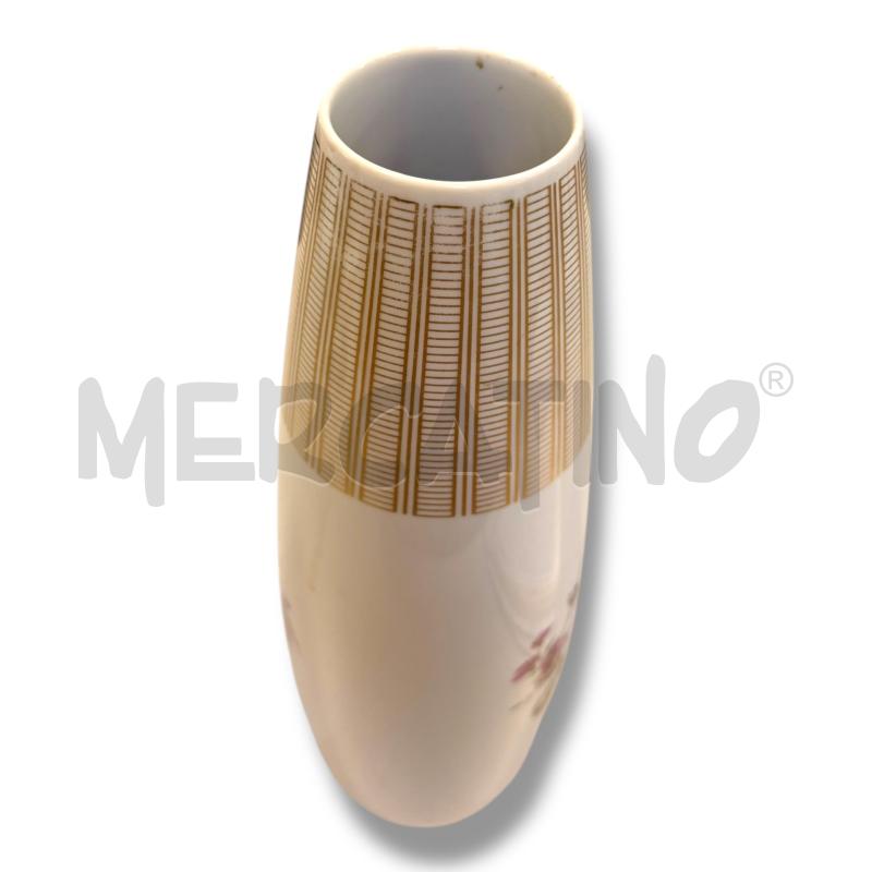 VASO BAVARIA ROSE BORDO DORATO GEOMETRICO | Mercatino dell'Usato Osasco 2