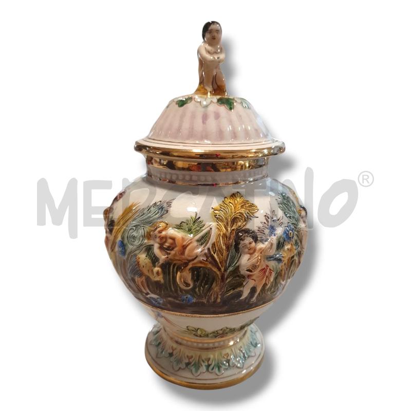 VASO CAPODIMONTE FIGURE PUTTI IN RILIEVO | Mercatino dell'Usato Osasco 1