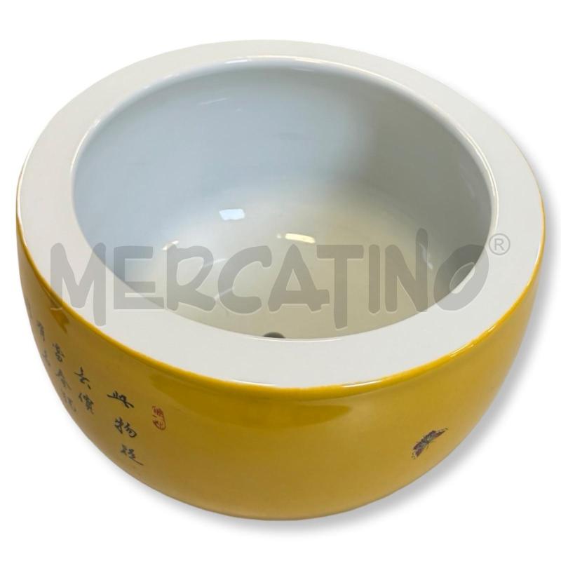 VASO CINESE CERAMICA GALLO FIORI DIAM.26 H.20 | Mercatino dell'Usato Osasco 3