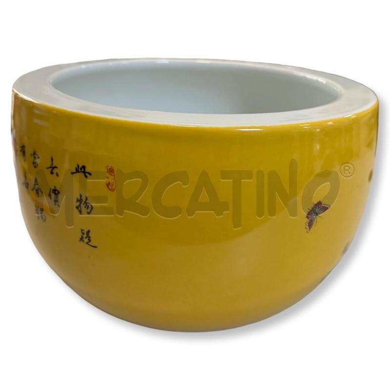 VASO CINESE CERAMICA GALLO FIORI DIAM.26 H.20 | Mercatino dell'Usato Osasco 4