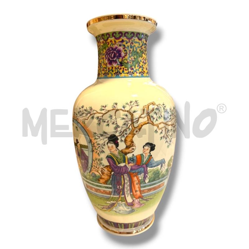 VASO CINESE PORCELLANA ALTEZZA 37 CM ANNI 50 | Mercatino dell'Usato Osasco 1