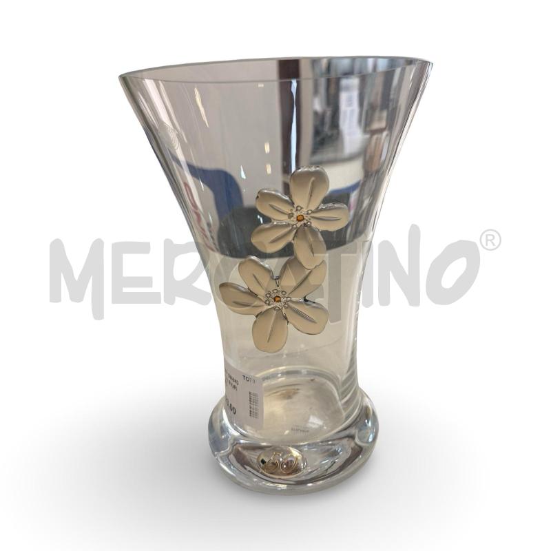 VASO CRISTALLO FIORI LAMINATO ARG | Mercatino dell'Usato Osasco 2