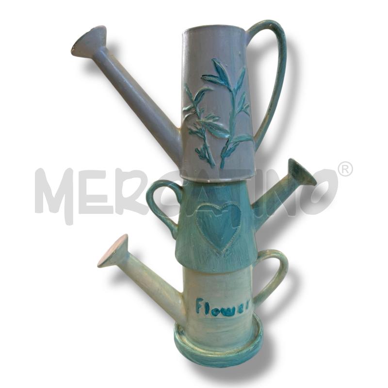 VASO IN TERRACOTTA AD ANNAFFIATOIO AZZURRO ALTEZZA 40 CM | Mercatino dell'Usato Osasco 1