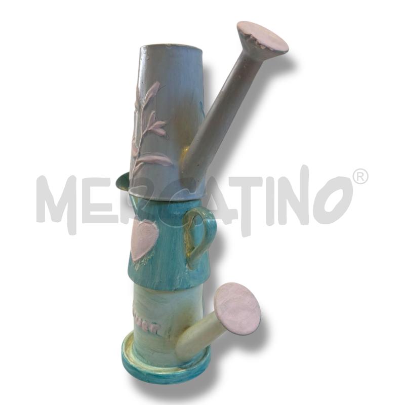 VASO IN TERRACOTTA AD ANNAFFIATOIO AZZURRO ALTEZZA 40 CM | Mercatino dell'Usato Osasco 2