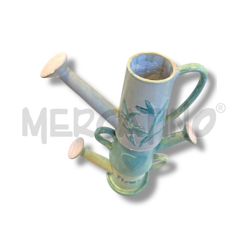 VASO IN TERRACOTTA AD ANNAFFIATOIO AZZURRO ALTEZZA 40 CM | Mercatino dell'Usato Osasco 3