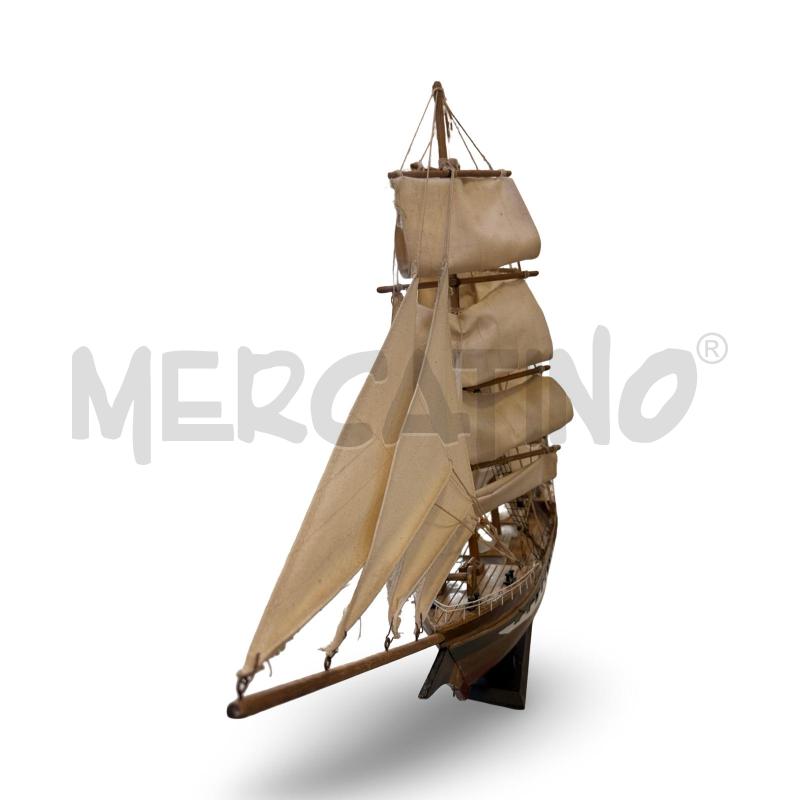 VELIERO  LEGNO VELE TELA ECRU 75 CM CON BASE | Mercatino dell'Usato Osasco 4