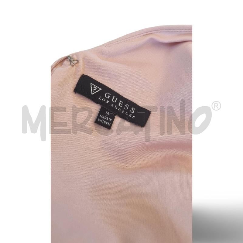 VESTITO DONNA GUESS SMANICATO ROSA ANTICO CON DRAPPO  | Mercatino dell'Usato Osasco 4