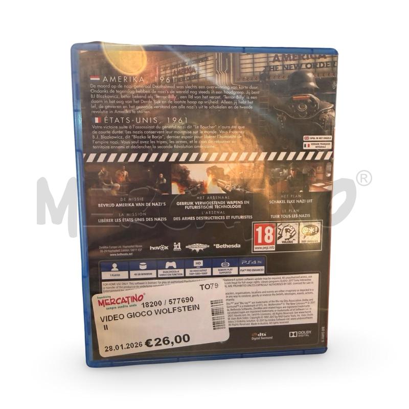 VIDEO GIOCO WOLFSTEIN II | Mercatino dell'Usato Osasco 3