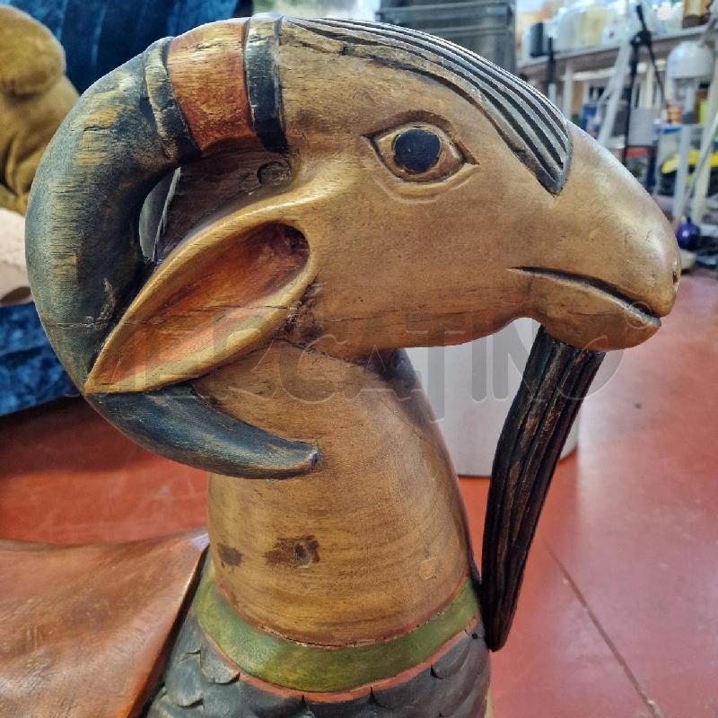 DONDOLO SCULTURA LEGNO CAPRA | Mercatino dell'Usato Torino via lanzo 3