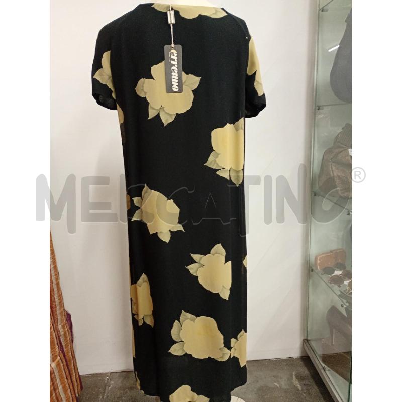 ABITO DONNA ERREUNO SETA NERO FIORI GIALLI | Mercatino dell'Usato Torino crocetta 2