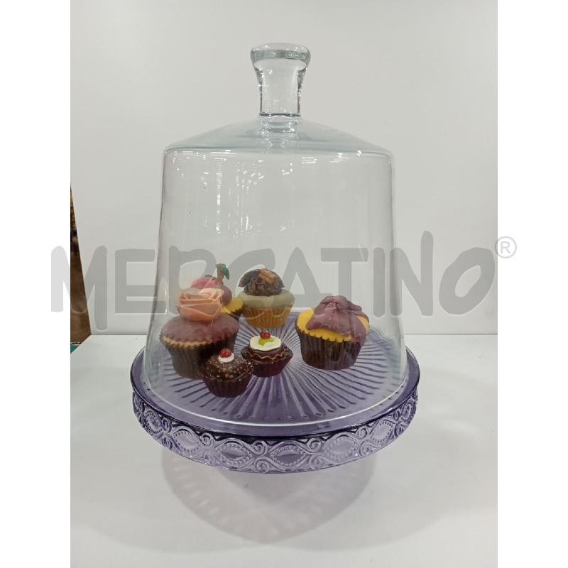 ALZATINA CUPOLA VIOLA PASTICCINI | Mercatino dell'Usato Torino crocetta 1