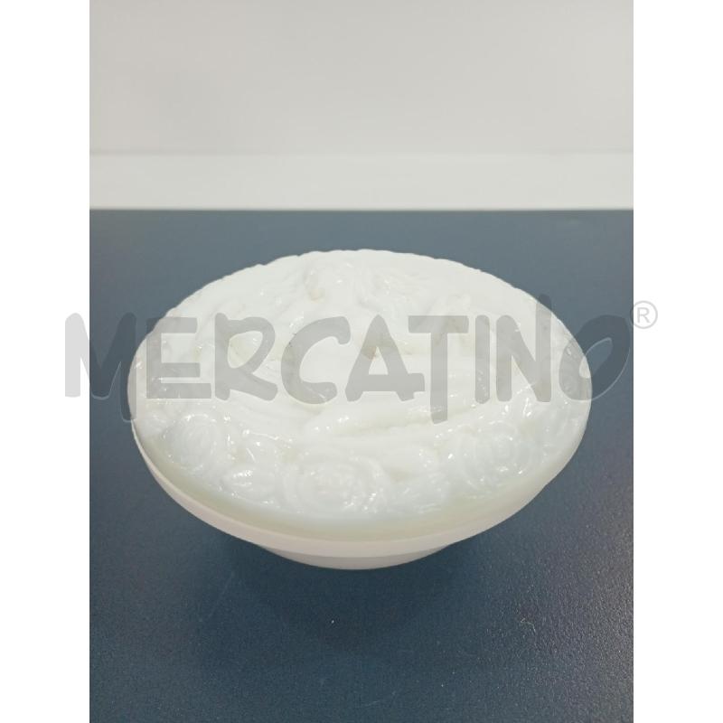 BARATTOLO BIANCO PASTA VETRO | Mercatino dell'Usato Torino crocetta 3